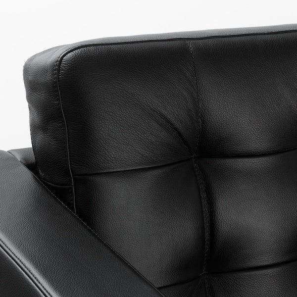 Ikea LANDSKRONA - 4-seater sofa with chaise-longue, Grann/Bomstad black/metal
