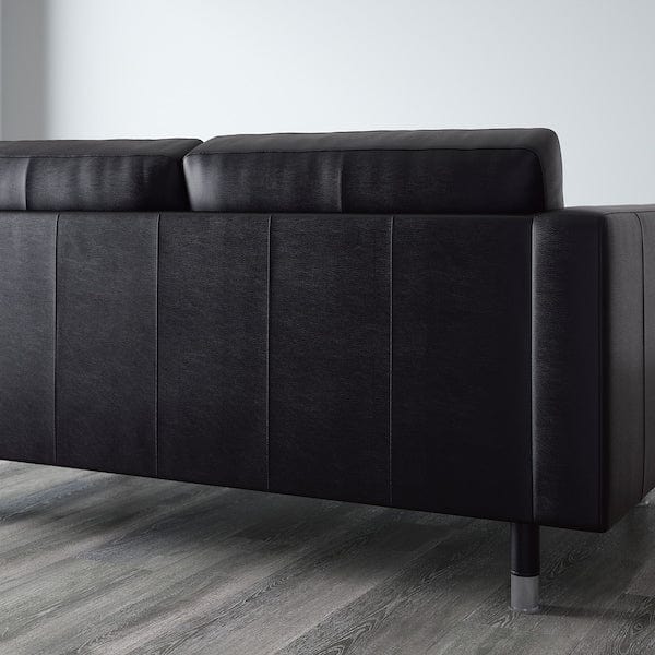 Ikea LANDSKRONA - 4-seater sofa with chaise-longue, Grann/Bomstad black/metal