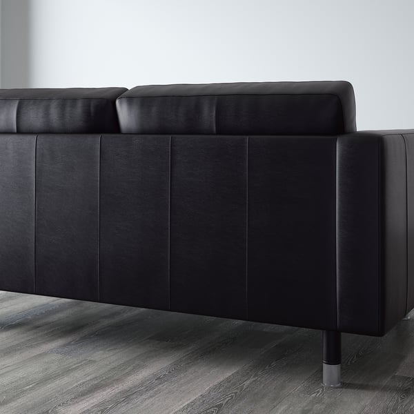LANDSKRONA 4-seat sofa, with chaise longue/Grann/Bomstad black/metal, 280 cm