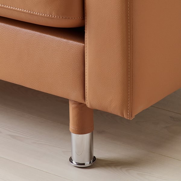 LANDSKRONA 4-seat sofa, with chaise longue/Grann/Bomstad golden-brown/metal, 280 cm