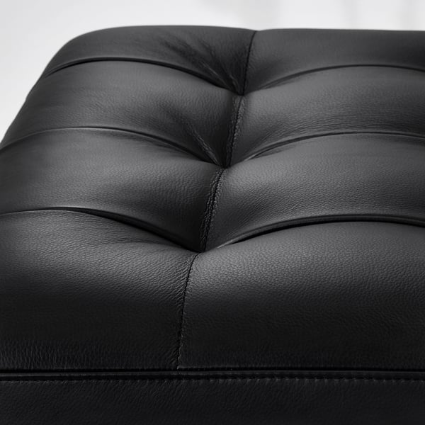 LANDSKRONA footstool, Grann/Bomstad black/wood, 77x65 cm