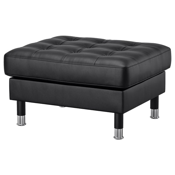 LANDSKRONA footstool, Grann/Bomstad black/metal, 77x65 cm