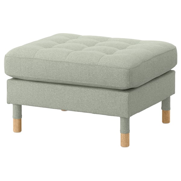 LANDSKRONA footstool, Gunnared light green/wood