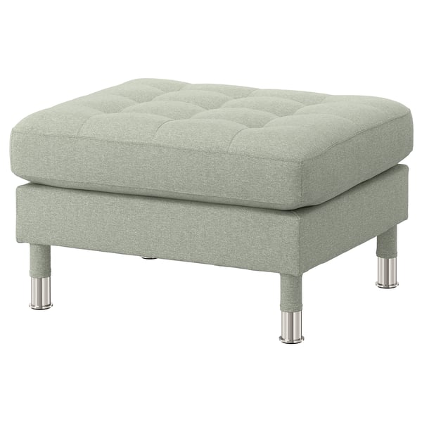 LANDSKRONA footstool, Gunnared light green/metal