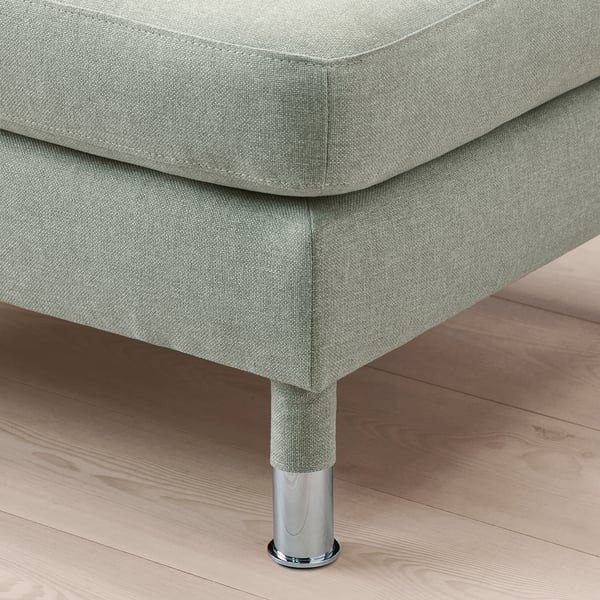 LANDSKRONA footstool, Gunnared light green/metal