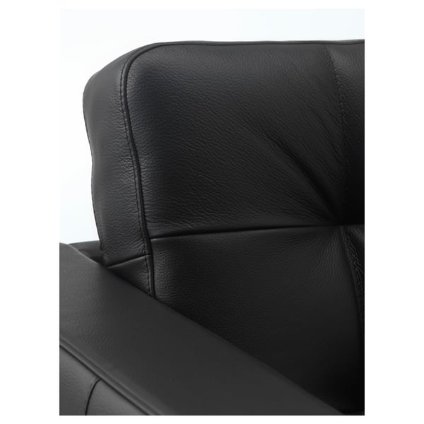 LANDSKRONA Armchair - Grann/Bomstad black/metal ,