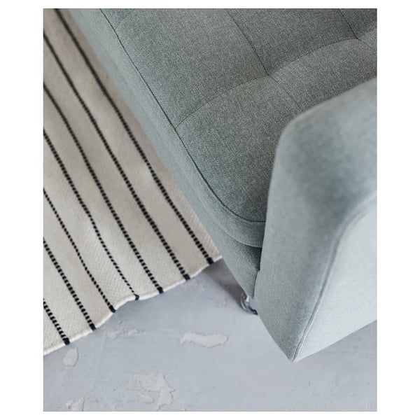 LANDSKRONA armchair, Gunnared light green/metal, 65x78x89 cm