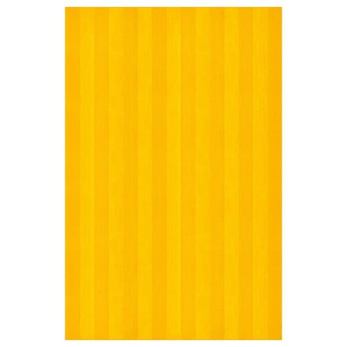 LANDSVÄG rug, low pile, yellow, 90x60 cm