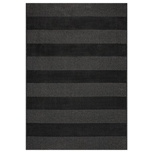 LANDSVÄG - Carpet, short pile, dark grey,160x230 cm