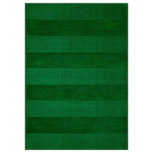 LANDSVÄG - Carpet, short pile, green,133x195 cm