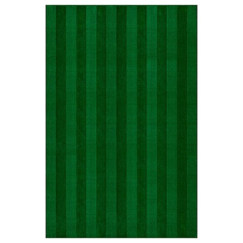 LANDSVÄG rug, low pile, green, 90x60 cm