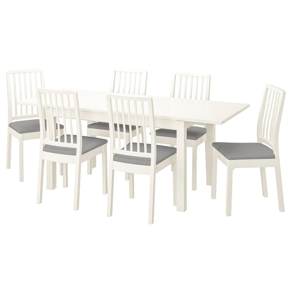 LANEBERG / EKEDALEN Table and 6 chairs ,