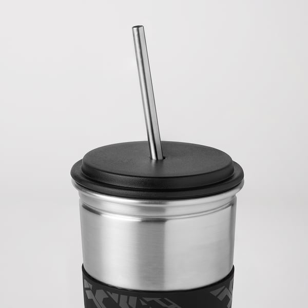 LÅNESPELARE - Mug and mug holder, black