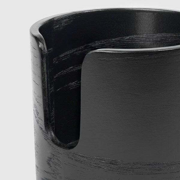 Ikea LÅNESPELARE - Mug and mug holder, black