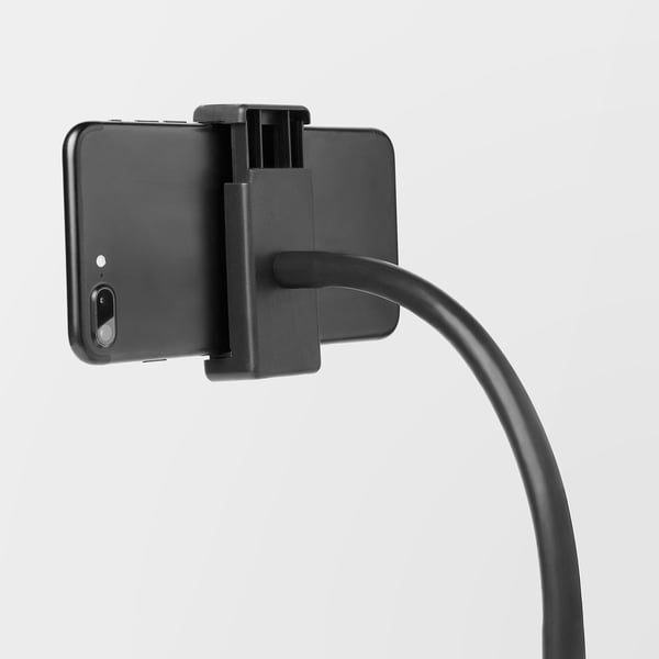 LÅNESPELARE ring light with phone holder, 20 cm