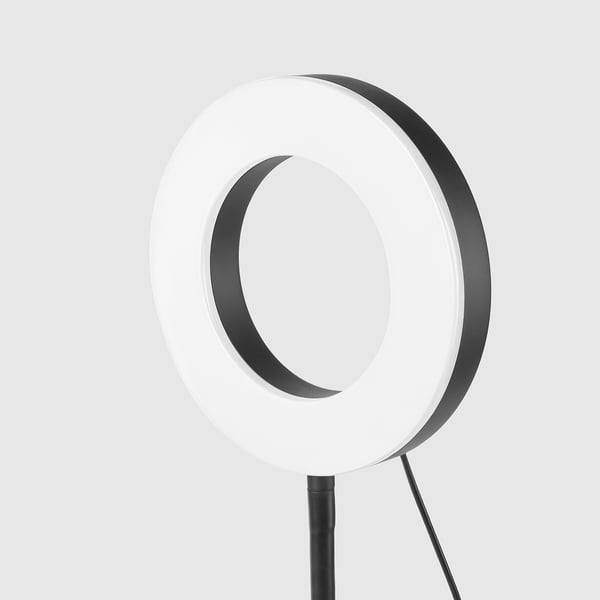 LÅNESPELARE ring light with phone holder, 20 cm