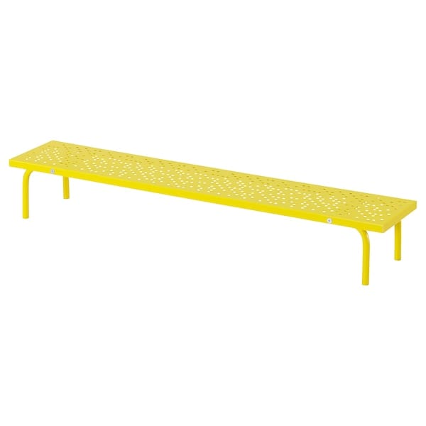 Ikea LÅNESPELARE - Monitor stand, bright yellow, 97x19 cm