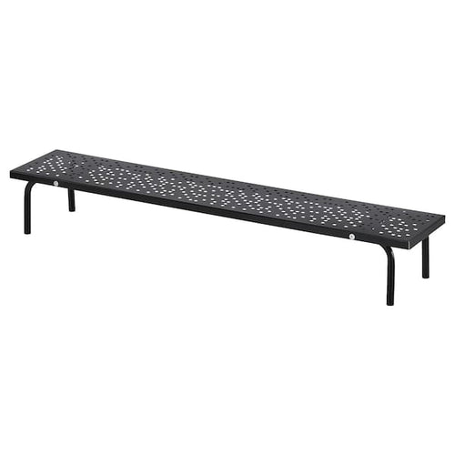 LÅNESPELARE - Monitor stand, black, 97x19 cm