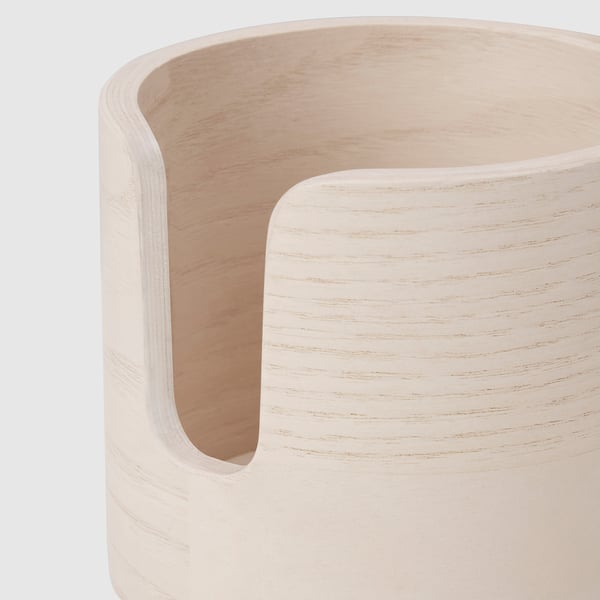 LÅNESPELARE mug holder, ash veneer, 11 cm