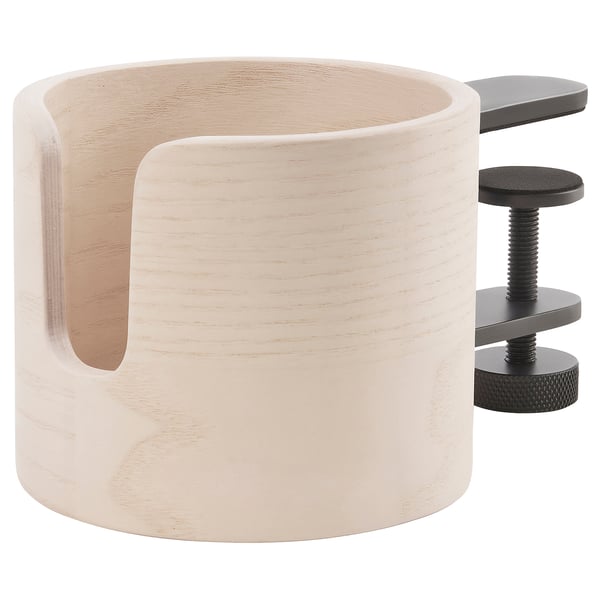 LÅNESPELARE mug holder, ash veneer, 11 cm