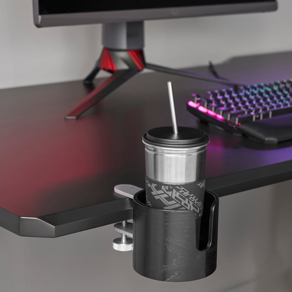 LÅNESPELARE mug holder, black, 11 cm
