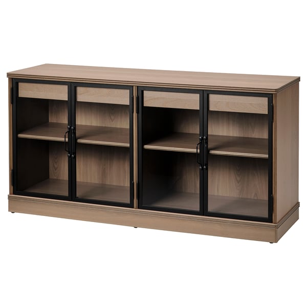 LANESUND sideboard, grey-brown, 161x47x81 cm