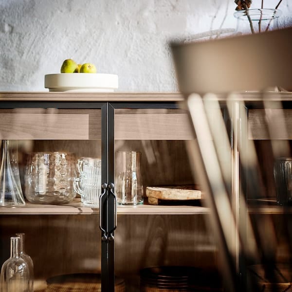 Ikea LANESUND - Sideboard, grey-brown, 161x47x81 cm