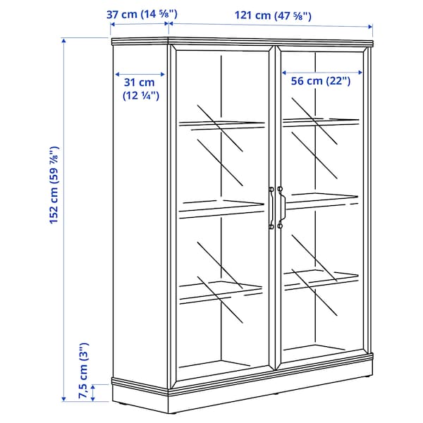 LANESUND - Storage combination, grey-brown, 282x47x152 cm