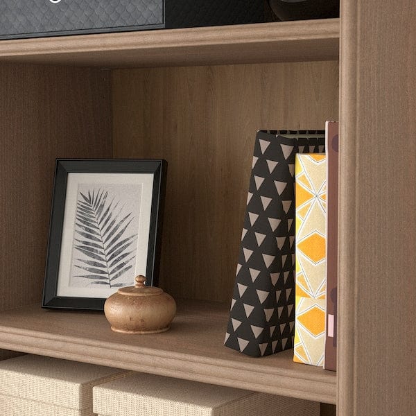 Ikea LANESUND - Bookcase, grey-brown, 121x37x152 cm