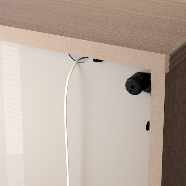 Ikea LANESUND - Bookcase, grey-brown, 121x37x152 cm