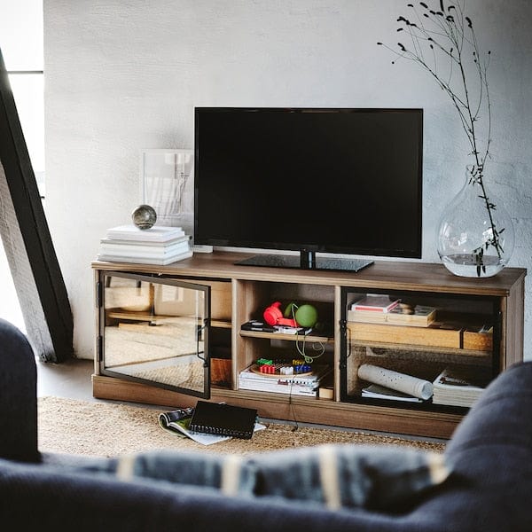 Ikea LANESUND - TV bench, grey-brown, 161x47x55 cm