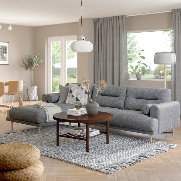 LÅNGARYD - 3-seater sofa/chaise-longue, left ,