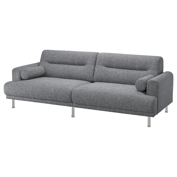 LÅNGARYD 3-seat sofa, Lejde grey/black/metal