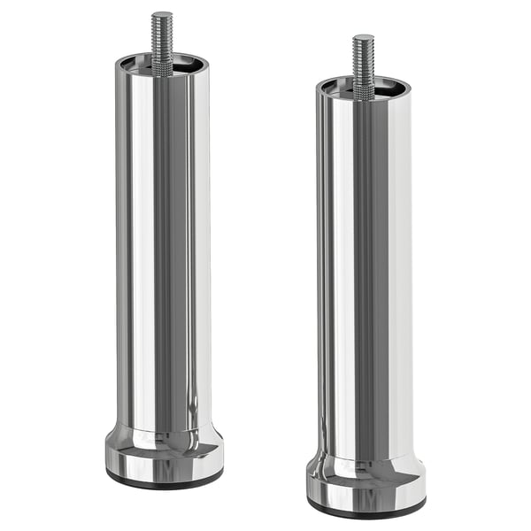 LÅNGARYD leg, chrome effect, 15 cm, 2 pack