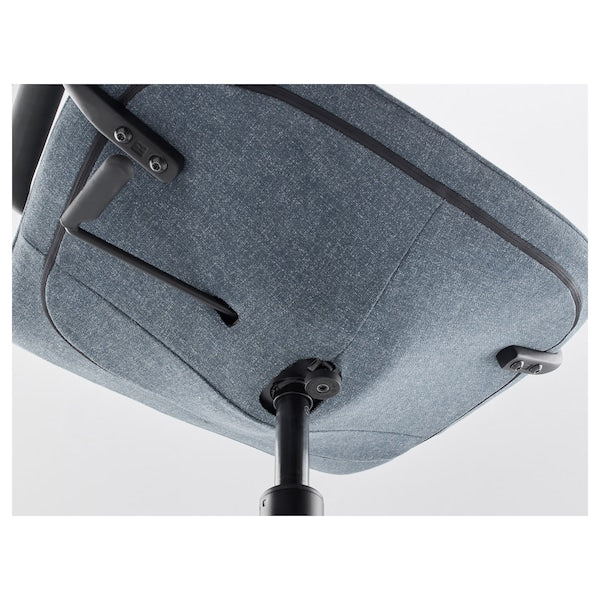 LÅNGFJÄLL Office chair with armrests - Gunnared blue/black ,