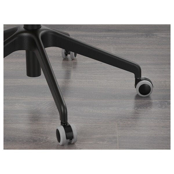 Ikea LÅNGFJÄLL Office chair with armrests - Gunnared dark grey/black ,