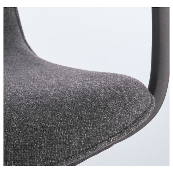 Ikea LÅNGFJÄLL Office chair with armrests - Gunnared dark grey/black ,