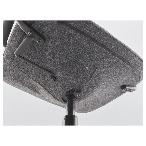 Ikea LÅNGFJÄLL Office chair with armrests - Gunnared dark grey/black ,