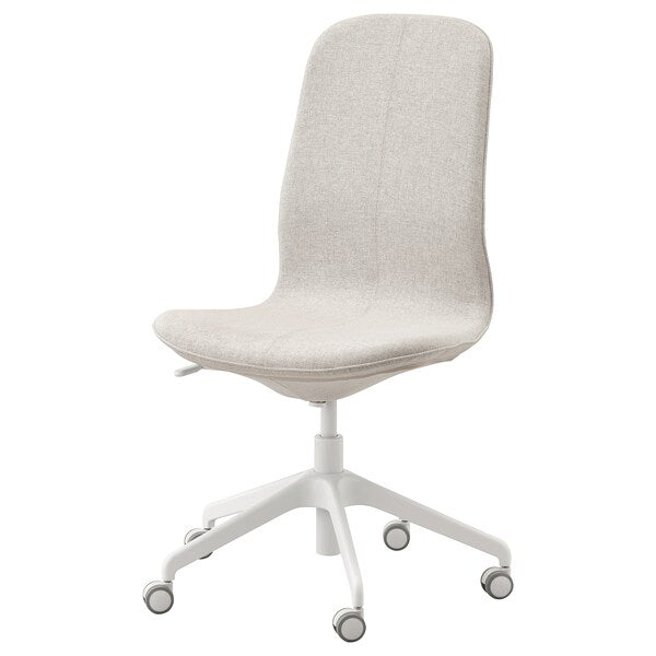 LÅNGFJÄLL Office chair - Gunnared beige/white ,