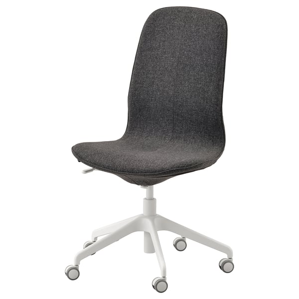 LÅNGFJÄLL conference chair, Gunnared dark grey/white, 68 cm