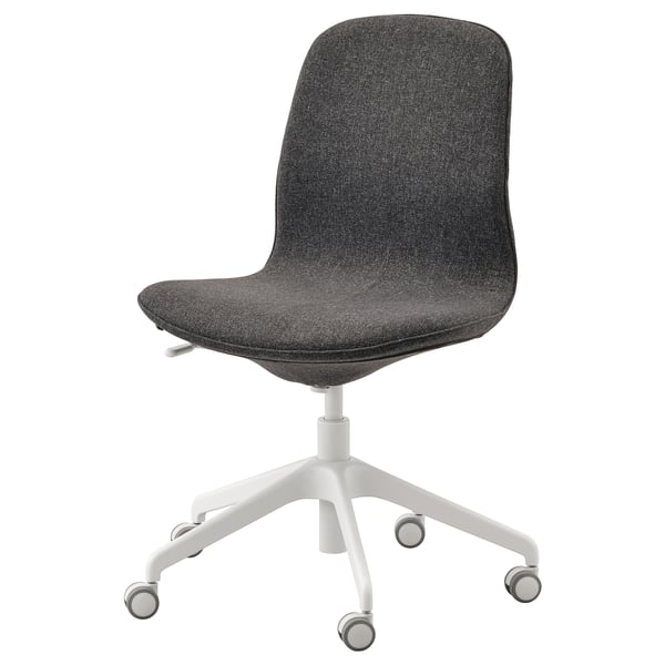 LÅNGFJÄLL conference chair, Gunnared dark grey/white, 68 cm