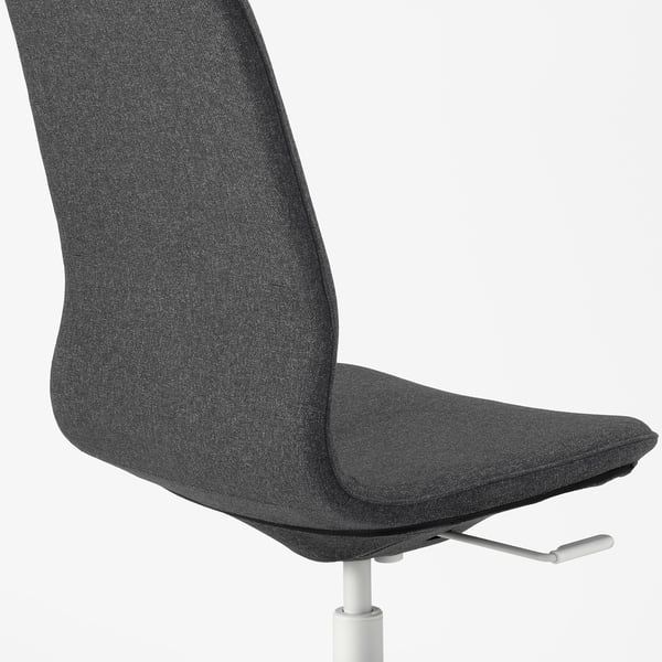 LÅNGFJÄLL conference chair, Gunnared dark grey/white, 68 cm