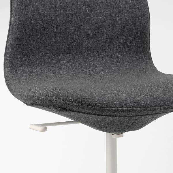 LÅNGFJÄLL conference chair, Gunnared dark grey/white, 68 cm