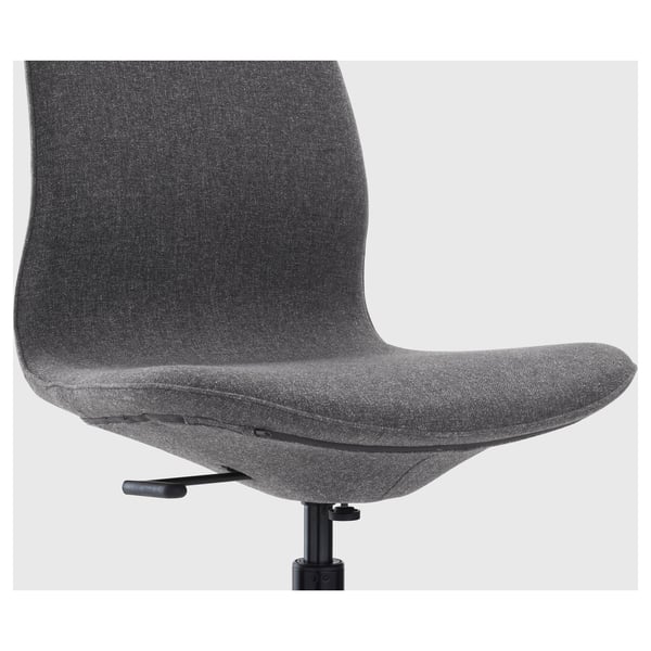 LÅNGFJÄLL conference chair, Gunnared dark grey/black, 53x92x68 cm