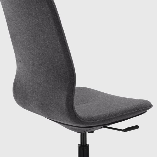 LÅNGFJÄLL conference chair, Gunnared dark grey/black, 53x104x68 cm