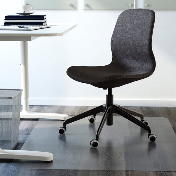 LÅNGFJÄLL conference chair, Gunnared dark grey/black, 53x92x68 cm