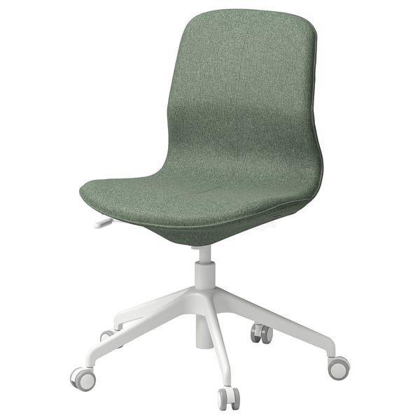 LÅNGFJÄLL conference chair, Gunnared green-grey/white, 68 cm