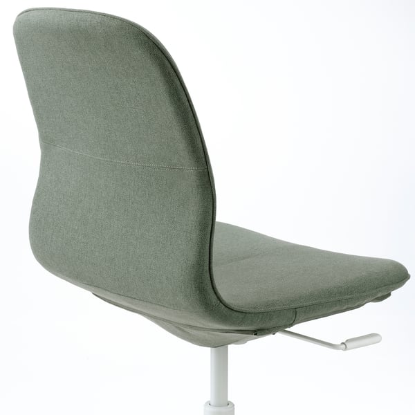 LÅNGFJÄLL conference chair, Gunnared green-grey/white, 68 cm