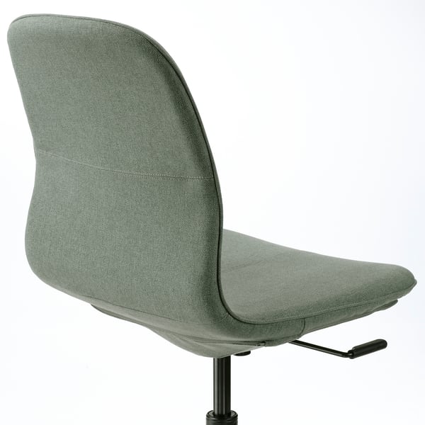 LÅNGFJÄLL conference chair, Gunnared green-grey/black, 53x92x68 cm