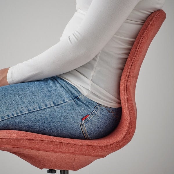 Ikea LÅNGFJÄLL - Meeting chair, Gunnared red-orange/black ,